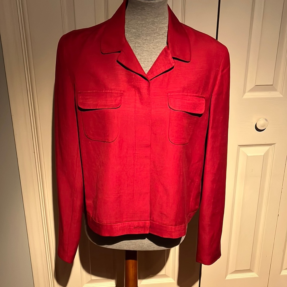 EUC Vintage Herman Geist linen jacket, size 14